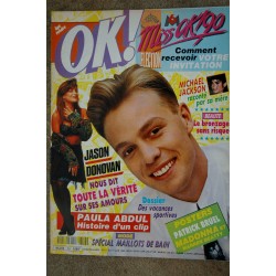 OK ! âge tendre 731 JANVIER 1990 ROCH VOISINE SIMPLY RED + POSTER PATRICK BRUEL AVALANCHE DAVID HASSELHOFF