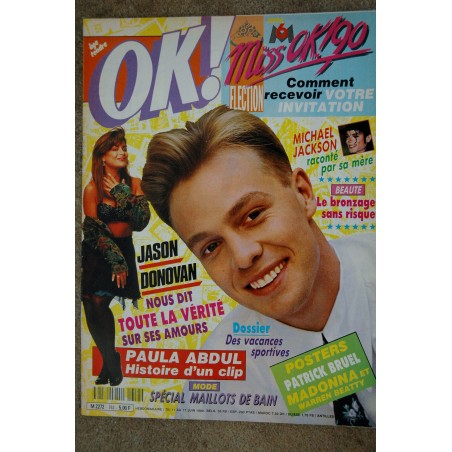 OK ! âge tendre 731 JANVIER 1990 ROCH VOISINE SIMPLY RED + POSTER PATRICK BRUEL AVALANCHE DAVID HASSELHOFF
