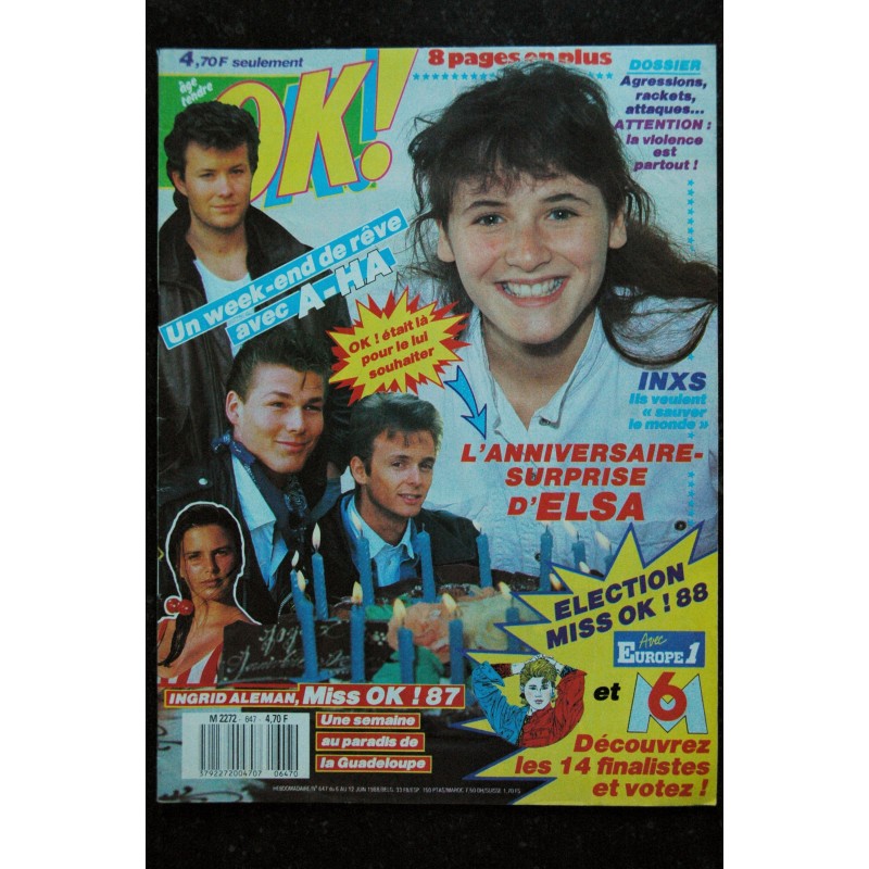 OK ! âge tendre 646  FLORENT PAGNY  JOHNNY CLEG  Michael JACKSON