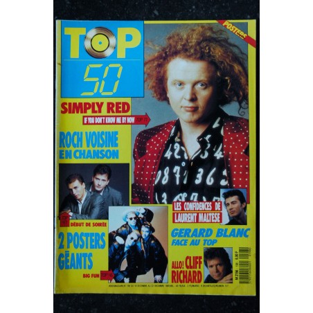 TOP 50 191 1989 COVER DAVID HALLYDAY POSTERS GEANTS JOE DASSIN ELSA CALENDRIER BROS DEPECHE MODE DESIRELESS