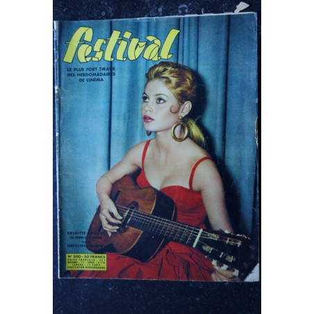 FESTIVAL  n° 500  *  1959 01 *  BRIGITTE BARDOT Cover + 1 p. - TRES TRES RARE - La femme et le pantin