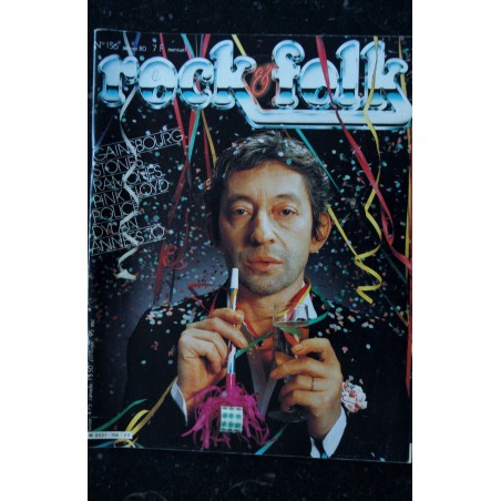 ROCK & FOLK 156 GAINSBOURG STONES RAMONES PINK FLOYD POLICE DYLAN ANNEES 70