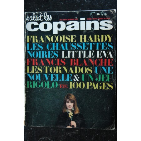 Salut les Copains N°  9   * 04 1963 *  Johnny Hallyday COVER Françoise Hardy  Les Tornados Les Chaussettes noires