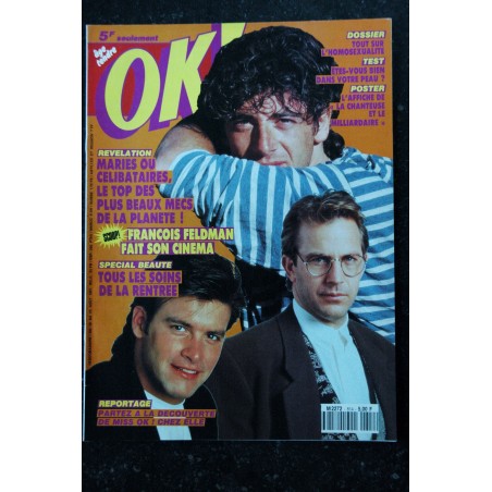 OK ! âge tendre 847 AVRIL 1992 COVER PATRICK BRUEL INTERVIEW CONFIDENCES NILDA FERNANDEZ