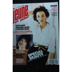 Jeune et Jolie   23   * 1989 04 *  ADJANI - ELSA l'interview Cover + 3 p. - Bernard Montiel - Spécial Beauté