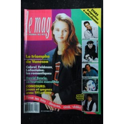 LE MAG  3 1990 COVER VANESSA PARADIS + POSTER PATRICK BRUEL DAVID BOWIE MADONNA JOHN TRAVOLTA LISA STANSFIRLS JULIEN CLERC