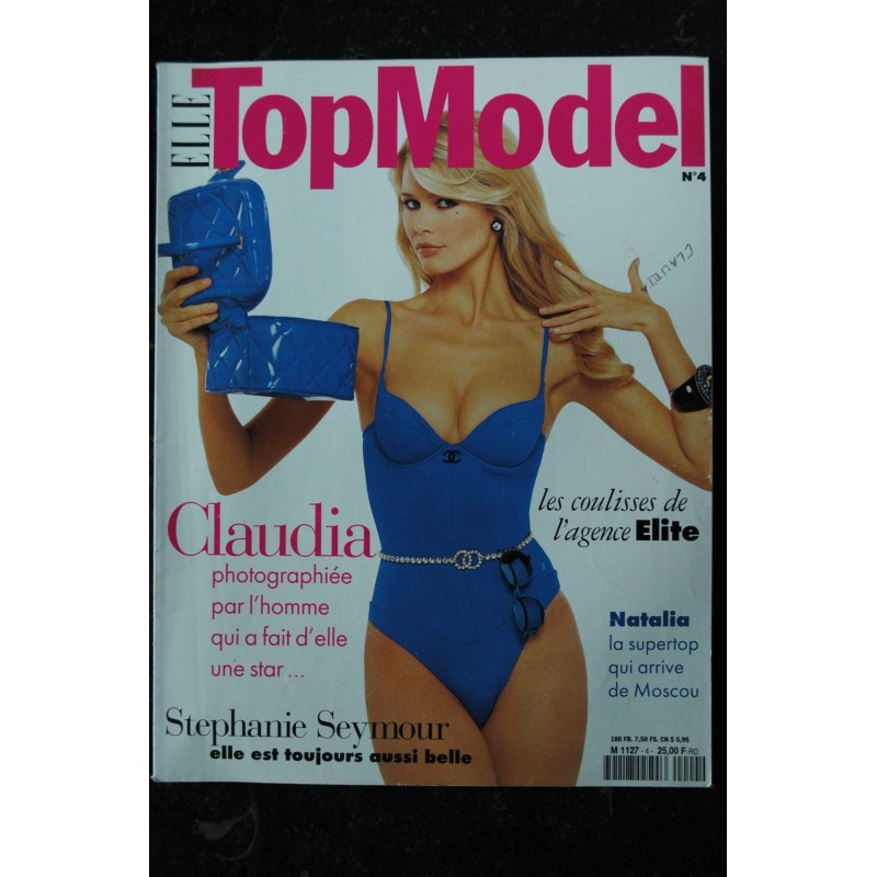 ELLE TOP MODEL 004 1995 COVER CLAUDIA SCHIFFER ELITE STEPHANIE SEYMOUR NATALIA