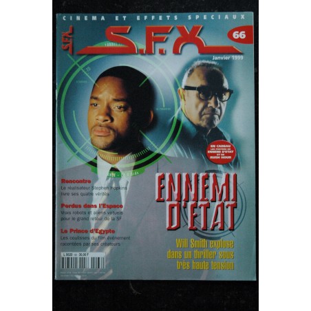 SFX 66 Ennemi d'état - Perdus dans l'espace - Le prince d'Egypte - Will Smith + Affiches - 56 pages - 1999 01 SFX 66 Ennemi d'état - Perdus dans l'espace - Le prince d'Egypte - Will Smith + Affiches - 56 pages - 1999 01
