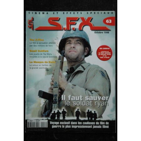 SFX 63 Il faut sauver le soldar Ryan - Small Soldiers - Le masque de Zorro + Affiches - 56 pages - 1998 10 SFX 63 Il faut sauver le soldar Ryan - Small Soldiers - Le masque de Zorro + Affiches - 56 pages - 1998 10