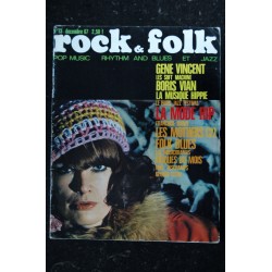 ROCK & FOLK 013  n° 13  -  Décembre 1967  -   GENE VINCENT BORIS VIAN  FRANCOISE HARDY les Mothers Soft Machine