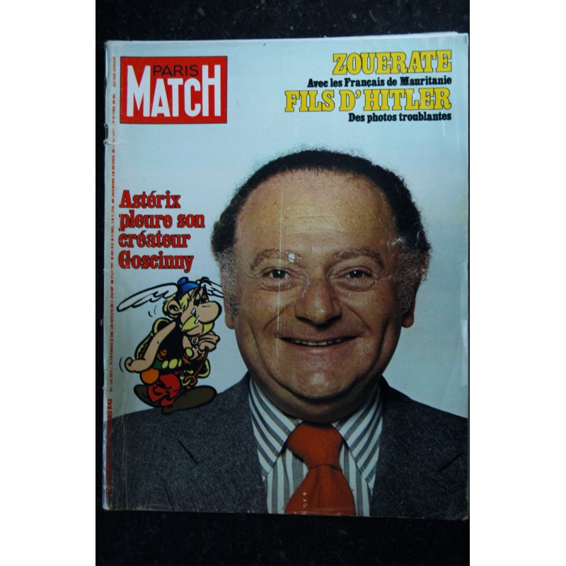 PARIS MATCH N° 1486 18 NOVEMBRE 1977 ASTERIX PLEURE SON CREATEUR GOSCINNY