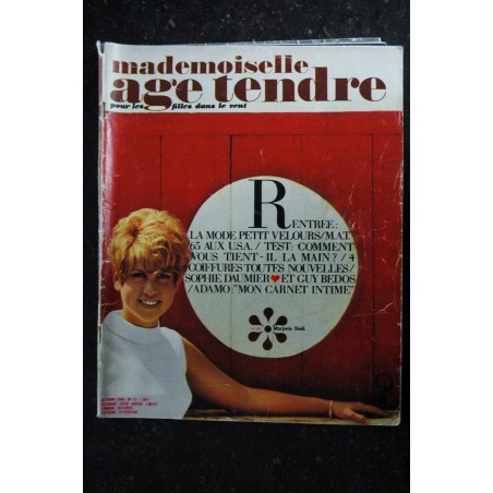 mademoiselle age tendre n° 12 1965 10 Cover Marjorie Noel Sophie Daumier Guy Bedos Adamo Kiki Caron Beatles Help