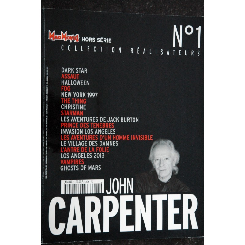 MAD MOVIES Hors-Série n°  1 John Carpenter - Collection Réalisateurs