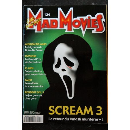 Ciné Fantastique MAD MOVIES  n°123  * 2000 *  SLEEPY HOLLOW Sixième Sens Peur Bleue Mononoké Stigmata Dogma
