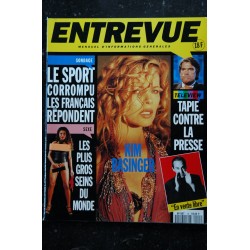 ENTREVUE  27 1994 Octobre  COVER SOPHIE FAVIER + POSTER RELIEF avec lunettes Jeanne MARCH Roger HANIN