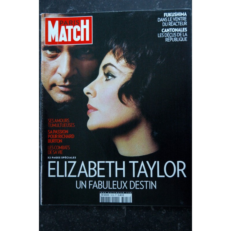 PARIS MATCH n° 3224 03 mars 2011 Annie GIRARDOT Cover + 18 p. - M. Alliot Marie KATE et WILLIAM Polnareff Colonna N. PORTMAN