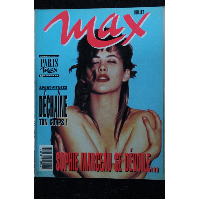 MAX 048 JUILLET 1993 COVER SOPHIE MARCEAU + POSTER BRIDGET FONDA GUNS ROSES NUDES AQUATIQUE HORN