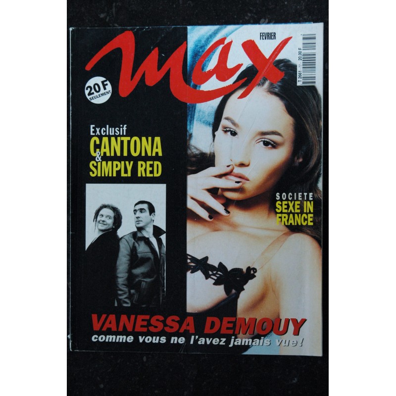 MAX 077 1996 COVER VANESSA DEMOUY + POSTER DEMI MOORE ELIZABETH BERKLEY EMMA SJOBERG SIMPLY RED