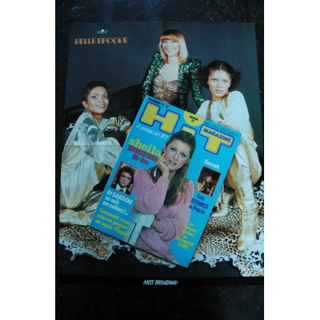 Hit Magazine 71 1977 12 SHEILA Didier SIX Stones Vassiliu Lenorman Brel + POSTER MISS BROADWAY