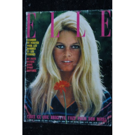 ELLE  1123  1967 06  BRIGITTE BARDOT à ROME Cover + 4 pages   Jean DUCHE Gilbert CESBRON Michel DAVET