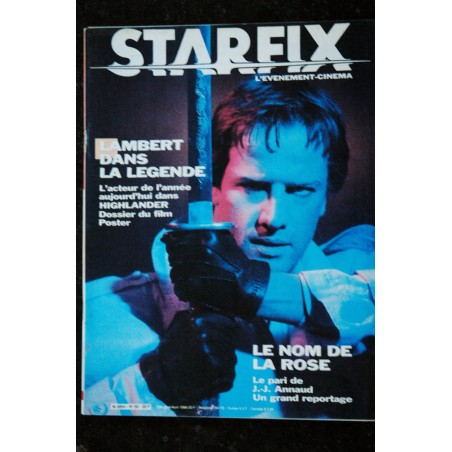STARFIX 034  n° 34  * 1986 *   HOLLYWOD BICEPS  REVOLUTION  STALLONE  SCHWARZENEGGER