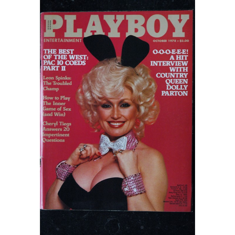 PLAYBOY Us 1978 10 OCTOBER NTERVIEW Dolly Parton Marcy Hanson CHERYL TIEGS