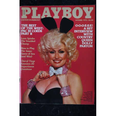 PLAYBOY Us 1978 10 OCTOBER NTERVIEW Dolly Parton Marcy Hanson CHERYL TIEGS