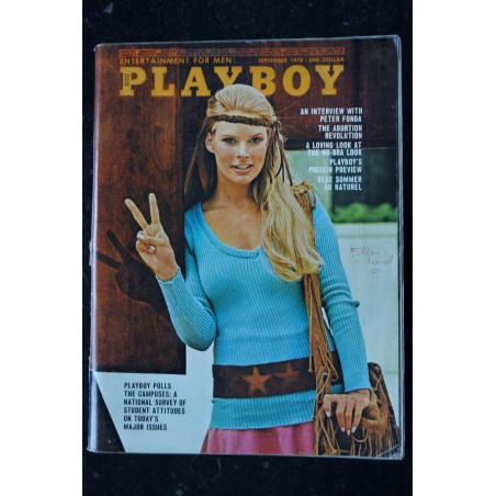 PLAYBOY US 1970 09 SEPTEMBER INTERVIEW PETER FONDA ELKE SOMMER AU NATUREL DEBBIE ELLISON