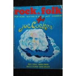 ROCK & FOLK 059 1971 DEC COVER JOE COCKER MILES DAVIS ALICE COOPER FRANK ZAPPA GENE VINCENT JACQUES HIGELIN PETER FONDA