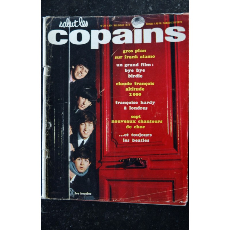 Salut les Copains N° 20  04 1964 COVER BEATLES CLAUDE FRANCOIS SHEILA FRANCOISE HARDY FRANCK ALAMO