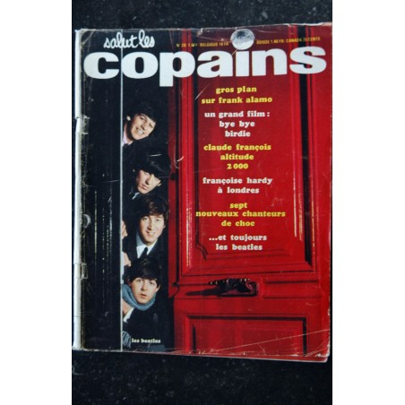 Salut les Copains N° 20  04 1964 COVER BEATLES CLAUDE FRANCOIS SHEILA FRANCOISE HARDY FRANCK ALAMO