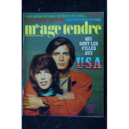 mademoiselle age tendre n° 75 1971 02 Dani & Marc Porel - Spécial USA - Clo Clo - Le voyou Trintignant Delorme