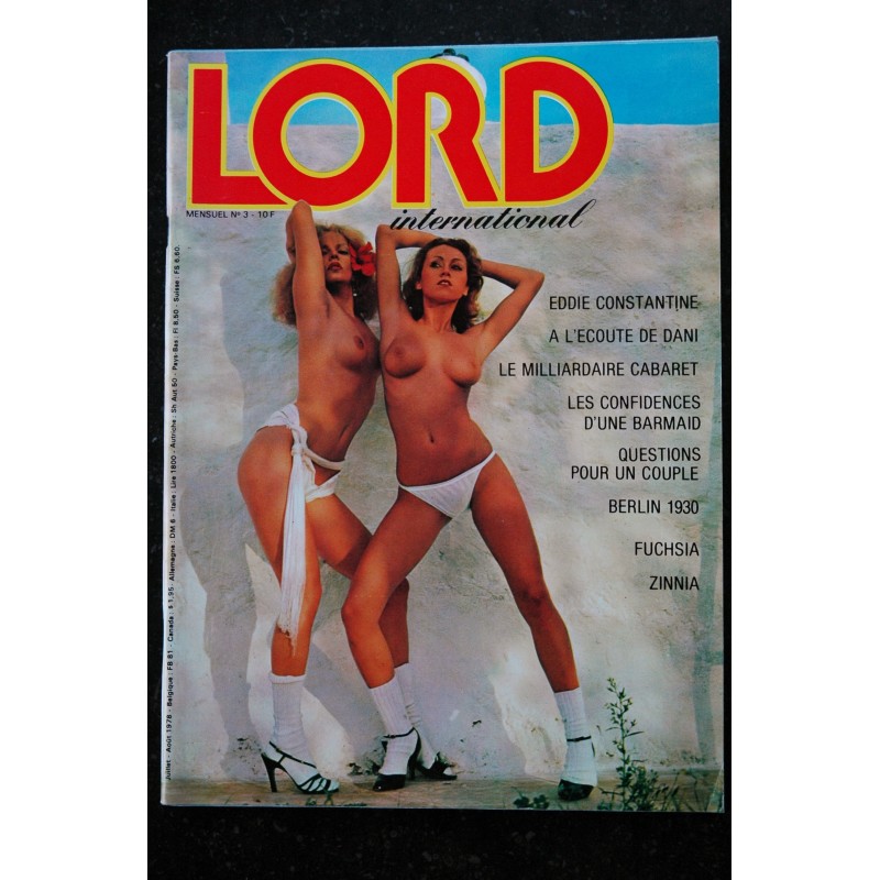 LORD International N° 2 1978/06  David Bowie Les liaisons dangereuses  ANICEE ALVINA  Les confidences d'une esthéticienne