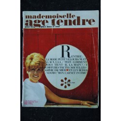 mademoiselle age tendre n°  12  1965 10 Cover Marjorie Noel Sophie Daumier Guy Bedos Adamo Kiki Caron Beatles Help