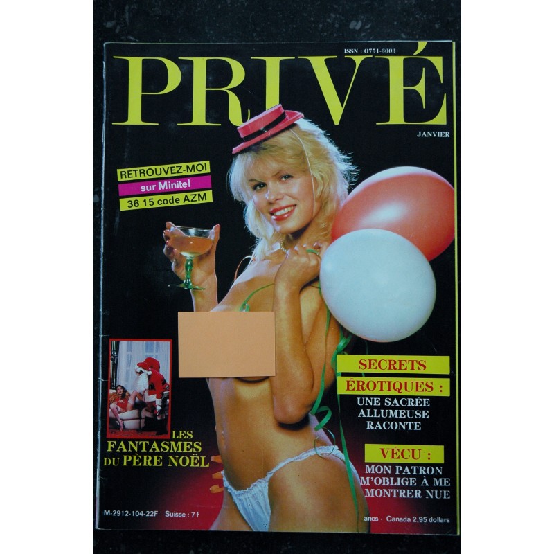 PRIVE 100 1986/08  FANTASMES LE PLAISIR AUX USA GIRLS INTEGRAL NUDES CHARME EROTISME