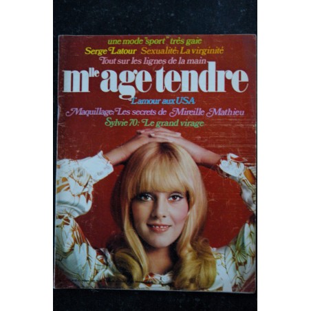 mademoiselle age tendre n°  62  *  janvier 1970  *   FRANCE GALL JULIEN CLERC Delon Adamo Beatles