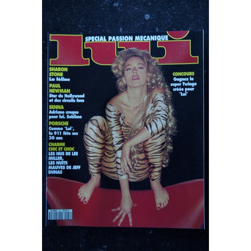 LUI 066 COVER SHARON STONE AYRTON SENNA PAUL NEWMAN JEAN-LUC DELARUE JEFF DUNAS EROTIC LEE MILLER ALL NUDES