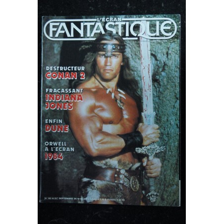 L'écran fantastique n° 48  - 1984 -  COVER ARNOLD SCHWARZENEGGER CONAN 2 INDIANA JONES + POSTER - DUNE