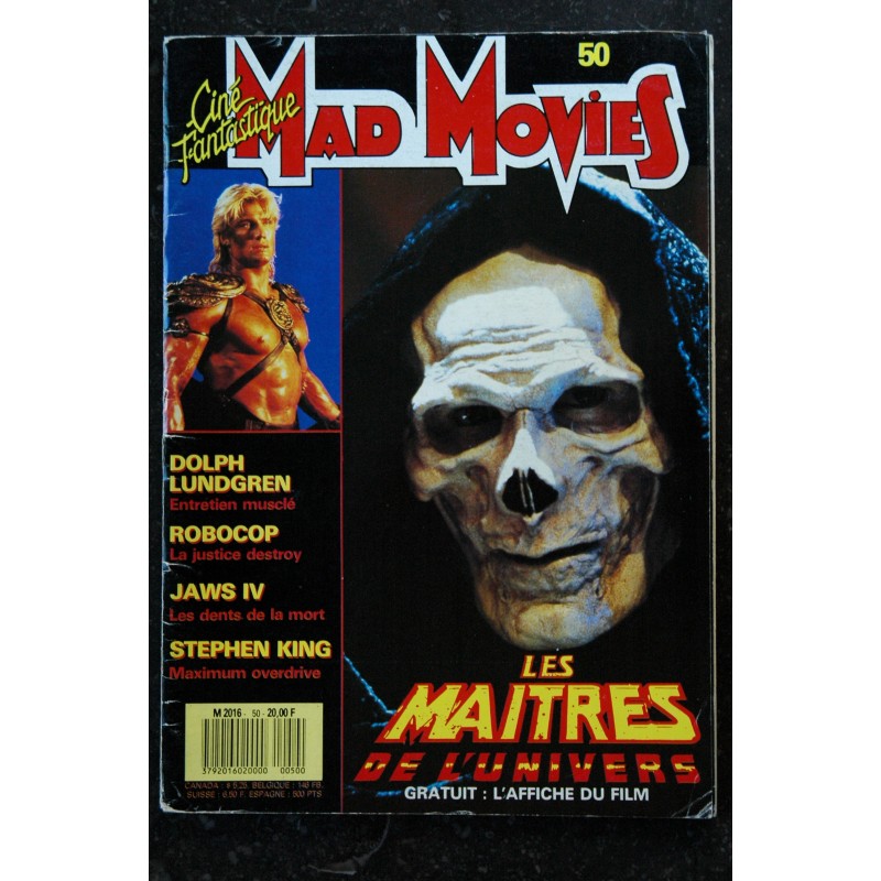 Ciné Fantastique MAD MOVIES  n° 52  * 1988 *  ARNOLD SCHWARZENEGGER RUNNING MAN  HIDDEN HEERAISER