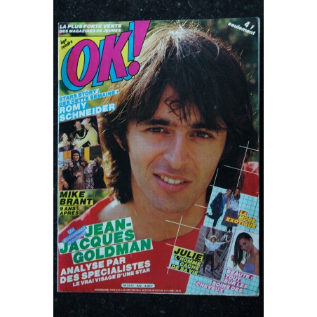 OK ! âge tendre 432 AVRIL 1984 COVER Jean-Jacques GOLDMAN Romy SCHNEIDER Mike BRANT JULIE PIETRI