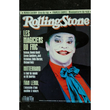 ROLLING STONE 1989 09  MITTERAND  Ivan LENDL Neneh CHERRY  FRancis CABREL - 1989 09