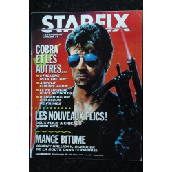 STARFIX 042  n° 42  - 1986 -  COVER SYLVESTER STALLONE  + POSTER COBRA ARNOLD  JOHNNY HALLYDAY  LES NOUVEAUX FLICS