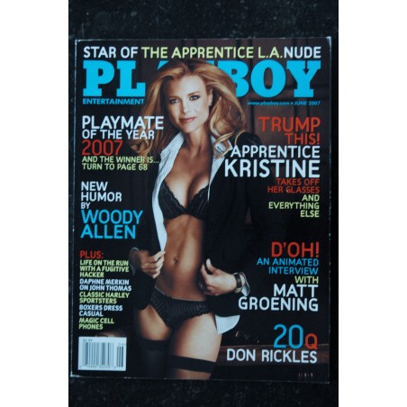 PLAYBOY US 2007 06 INTERVIEW MATT GROENING BRITTANY BINGER + POST SARA JEAN UNDERWOOD DON RICKLES WOODY ALLEN