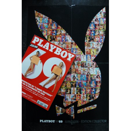 PLAYBOY 069 JUIN 2006 NUMERO SPECIAL ANNEE 69 BERTRAND BLIER OPHELIE MARIE ALISON WAITE + POSTER GEANT COLLECTOR