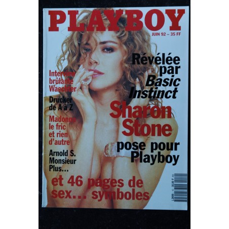 PLAYBOY 010 JUIN 1992 COVER SHARON STONE PAMELA ANDERSON 8 PAGES CARRIE YAZEL CHRISTENSEN