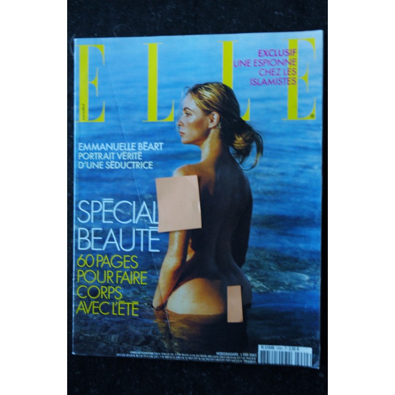 ELLE  2992 MAI 2003 COVER EMMANUELLE BEART& 60 PAGES EMMANUELLE BEART SPECIAL BEAUTE