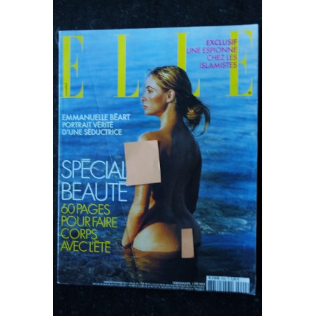 ELLE  2992 MAI 2003 COVER EMMANUELLE BEART& 60 PAGES EMMANUELLE BEART SPECIAL BEAUTE