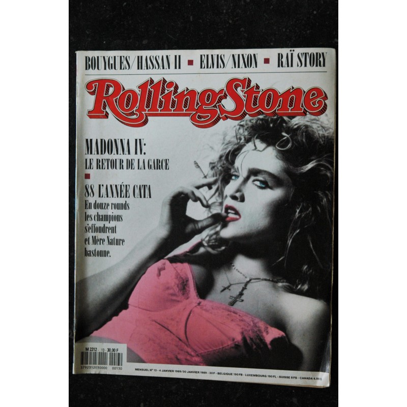 ROLLING STONE 13 01 1989 COVER MADONNA IV LE RETOUR DE LA GARCE 7 PAGES  FREDDY KRUEGER