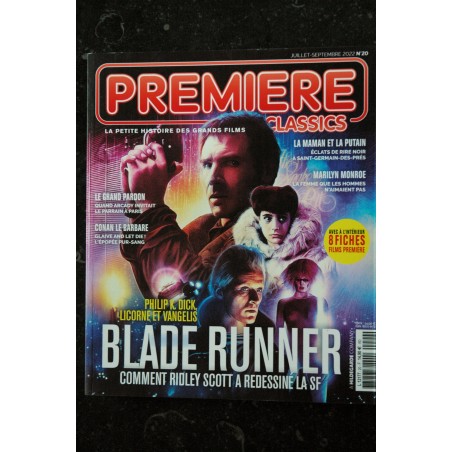 PREMIERE CLASSICS 20 2022 Blade Runner Ridley Scott conan le Barbare Marilyn Monroe