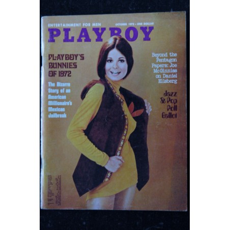 PLAYBOY Us 1972 10 OCTOBER INTERVIEW MEIR KAHANE Sharon Johansen  Lynn Myers POLL BALLOT JAZZ & POP